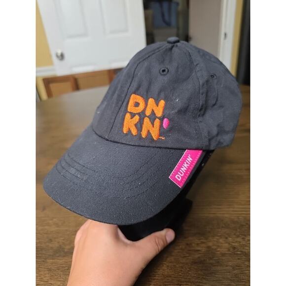 Dunkin Donuts Hat Cap Employee Strapback Crew Apparel Coffee Uniform Black - Picture 13 of 16